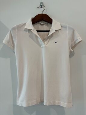 Vineyard Vines Light Pink Short-Sleeve Polo Crop Top